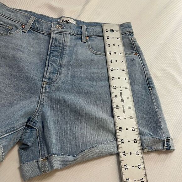 Paige Asher Rolled Cut Off Denim Shorts Size 29 - Picture 4 of 13